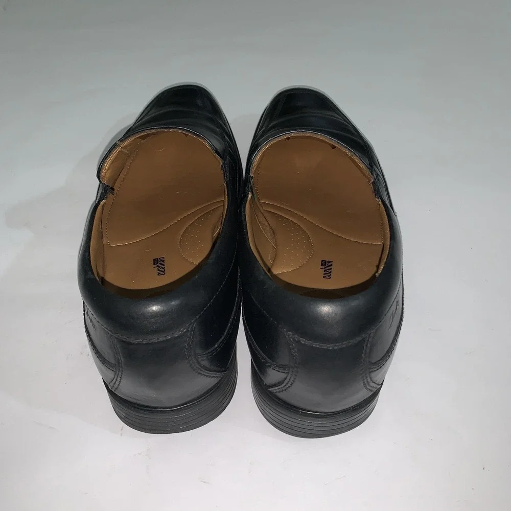 Clarks Shoes Mens Size 11 Black Leather Slip On Dress Oxford Loafers Comfort